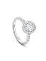 Vintage Oval Platinum Diamond Engagement Ring