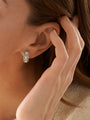Ashoka Vintage Platinum Diamond Hoop Earrings