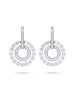 Roulette Double Hoop White Gold Diamond Earrings