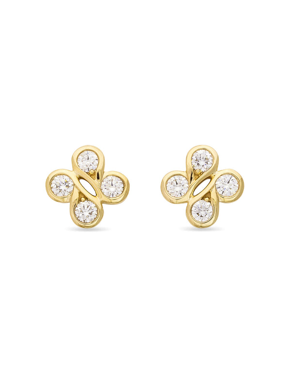 Be Boodles Yellow Gold Stud Earrings