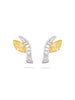Yellow Diamond Snake Design Earrings