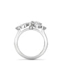 Double Blossom White Gold Ring