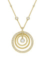 Roulette Diamond Yellow Gold Pendant Necklace