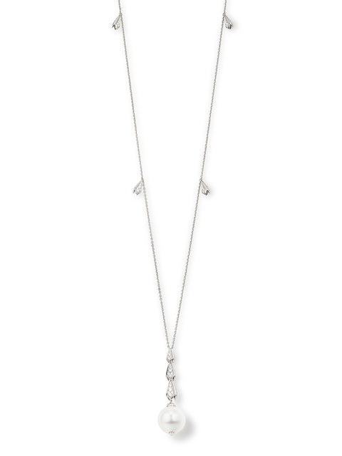 Snowdrop White Gold Pearl Pendant