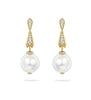 Secret Garden Pearl Diamond Yellow Gold Drop Earrings
