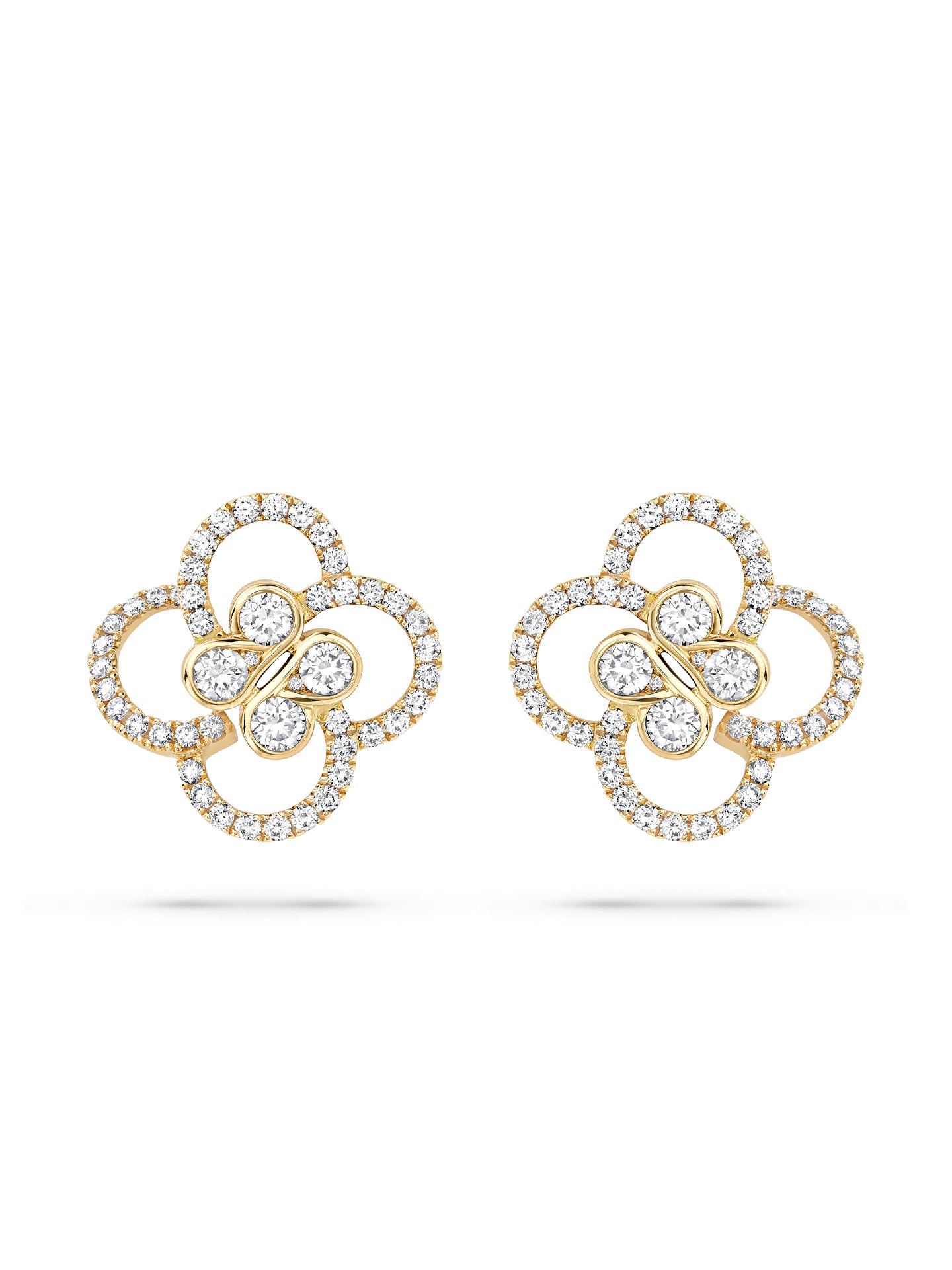 Be Boodles Yellow Gold Diamond Earrings Boodles