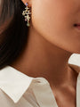 Secret Garden Sapphire Diamond Yellow Gold Drop Earrings