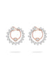 Firework Pink Diamond Platinum and Rose Gold Earrings
