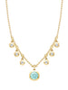 Beach Paraiba Diamond Yellow Gold Necklace