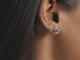 Raindance Sapphire Platinum Cluster Stud Earrings