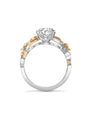 Santorini Ashoka Diamond Platinum and Rose Gold Ring