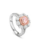 Vintage Pink Diamond Platinum Rose Gold Ring