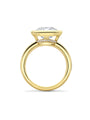 Florentine Large Round Yellow Gold Diamond Ring