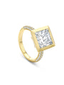 Florentine Princess Cut Yellow Gold Diamond Ring