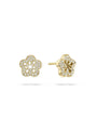 Blossom Yellow Gold Diamond Stud Earrings
