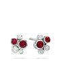 Raindance Platinum Ruby Cluster Earrings