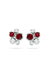 Current selection: Raindance Platinum Ruby Cluster Earrings