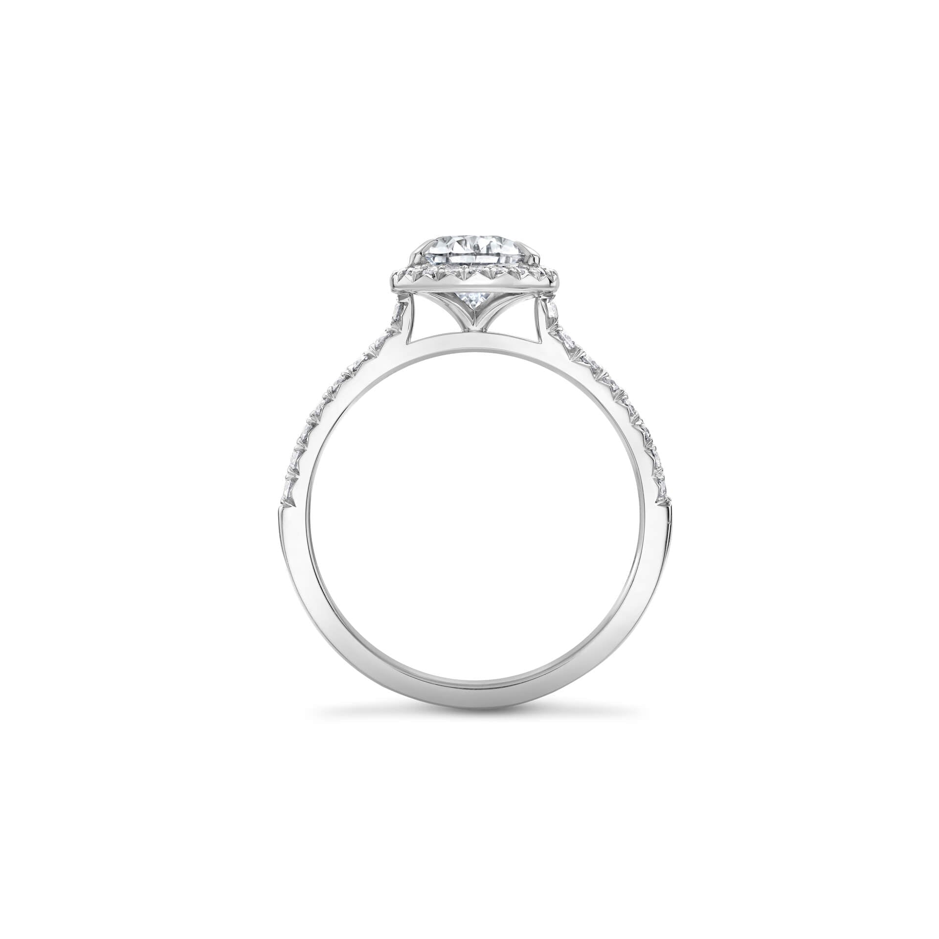 Vintage Pear Cut Platinum Diamond Engagement Ring