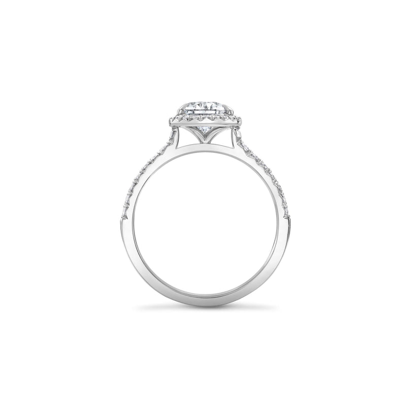 Vintage Pear Cut Platinum Diamond Engagement Ring