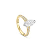 Petal Marquise Cut Yellow Gold Diamond Engagement Ring