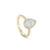 Vintage Pear Yellow Gold Diamond Engagement Ring