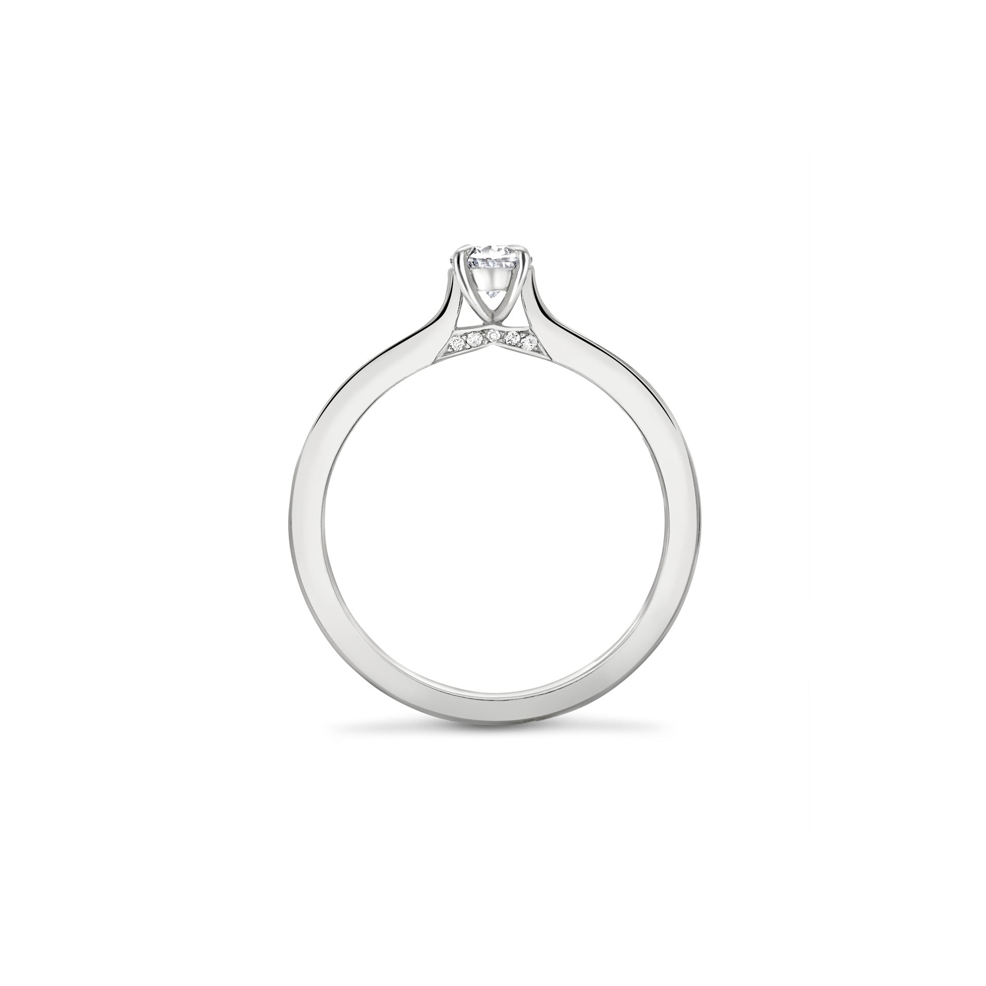 Classic Oval Cut Diamond Platinum Engagement Ring