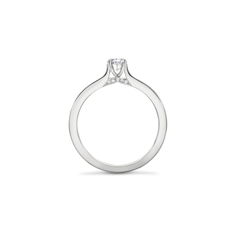 Classic Oval Cut Diamond Platinum Engagement Ring