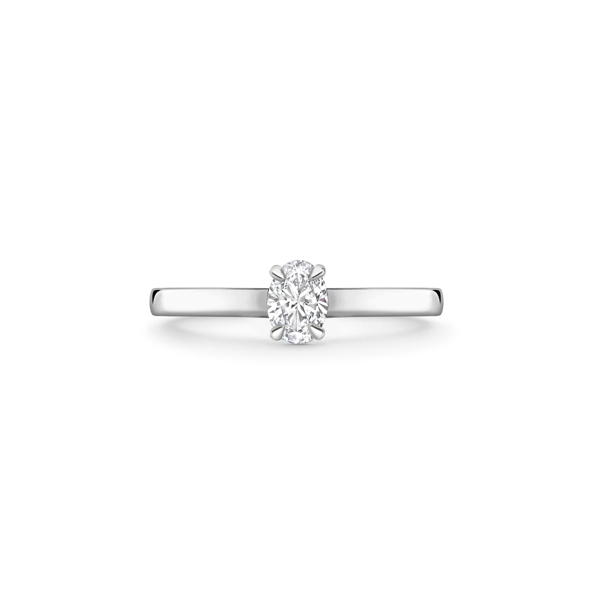 Classic Oval Cut Diamond Platinum Engagement Ring