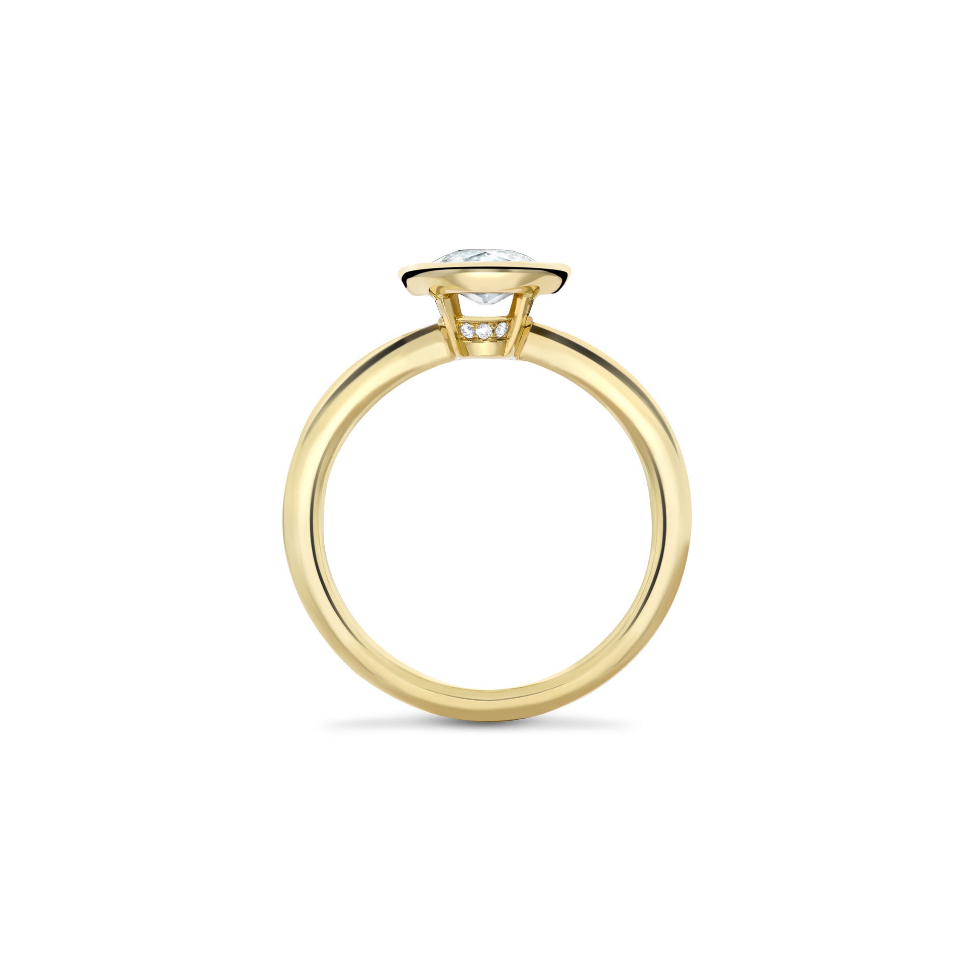 Florentine Marquise Yellow Gold Diamond Ring