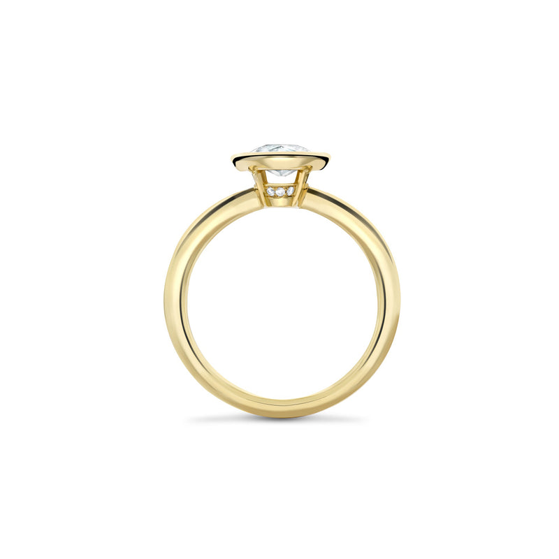 Florentine Marquise Yellow Gold Diamond Ring