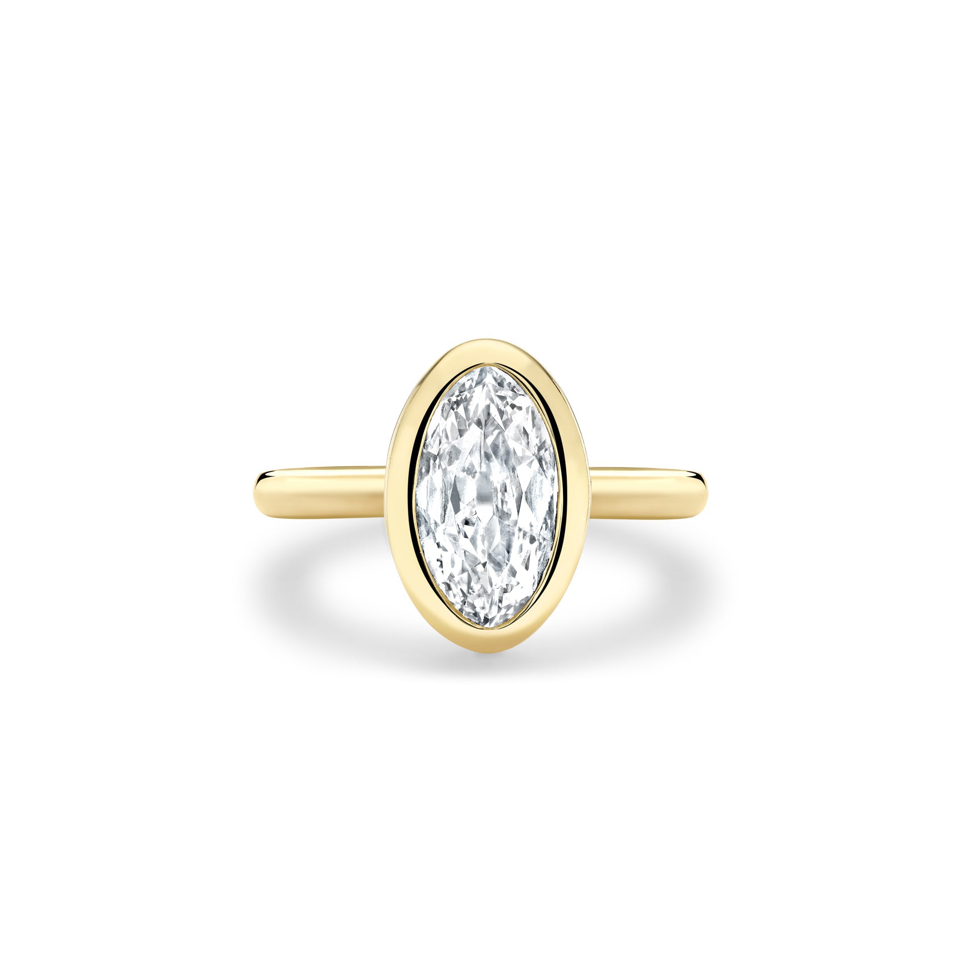Florentine Marquise Yellow Gold Diamond Ring