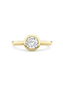 Florentine Round Yellow Gold Diamond Ring