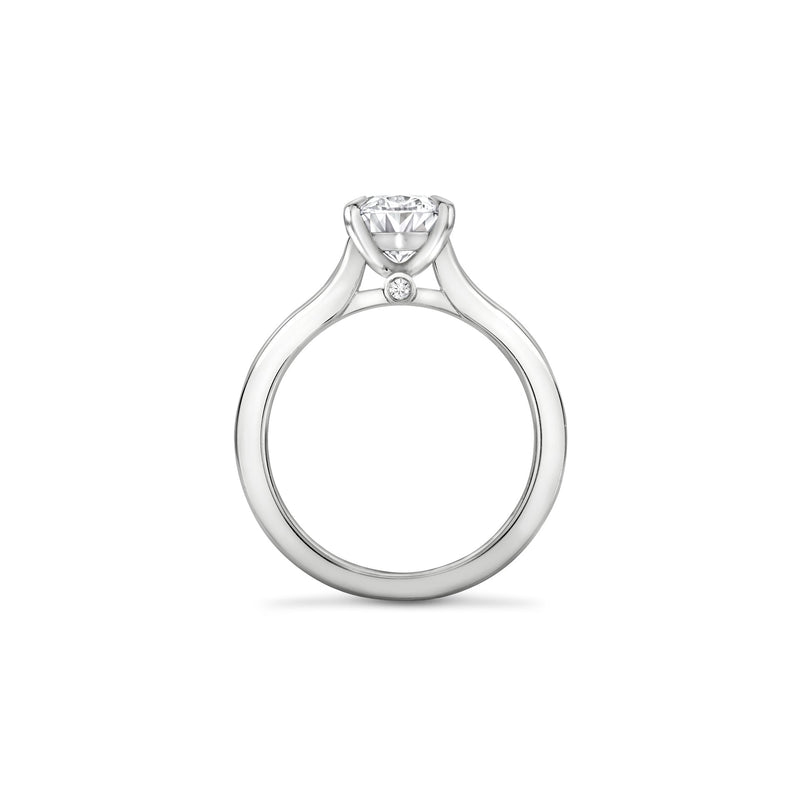 Classic Oval Platinum Diamond Engagement Ring