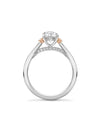 Trilogy Oval Diamond Pink Diamond Shoulders Platinum Ring