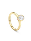Florentine Oval Diamond Yellow Gold Engagement Ring