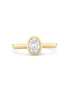 Florentine Oval Diamond Yellow Gold Engagement Ring