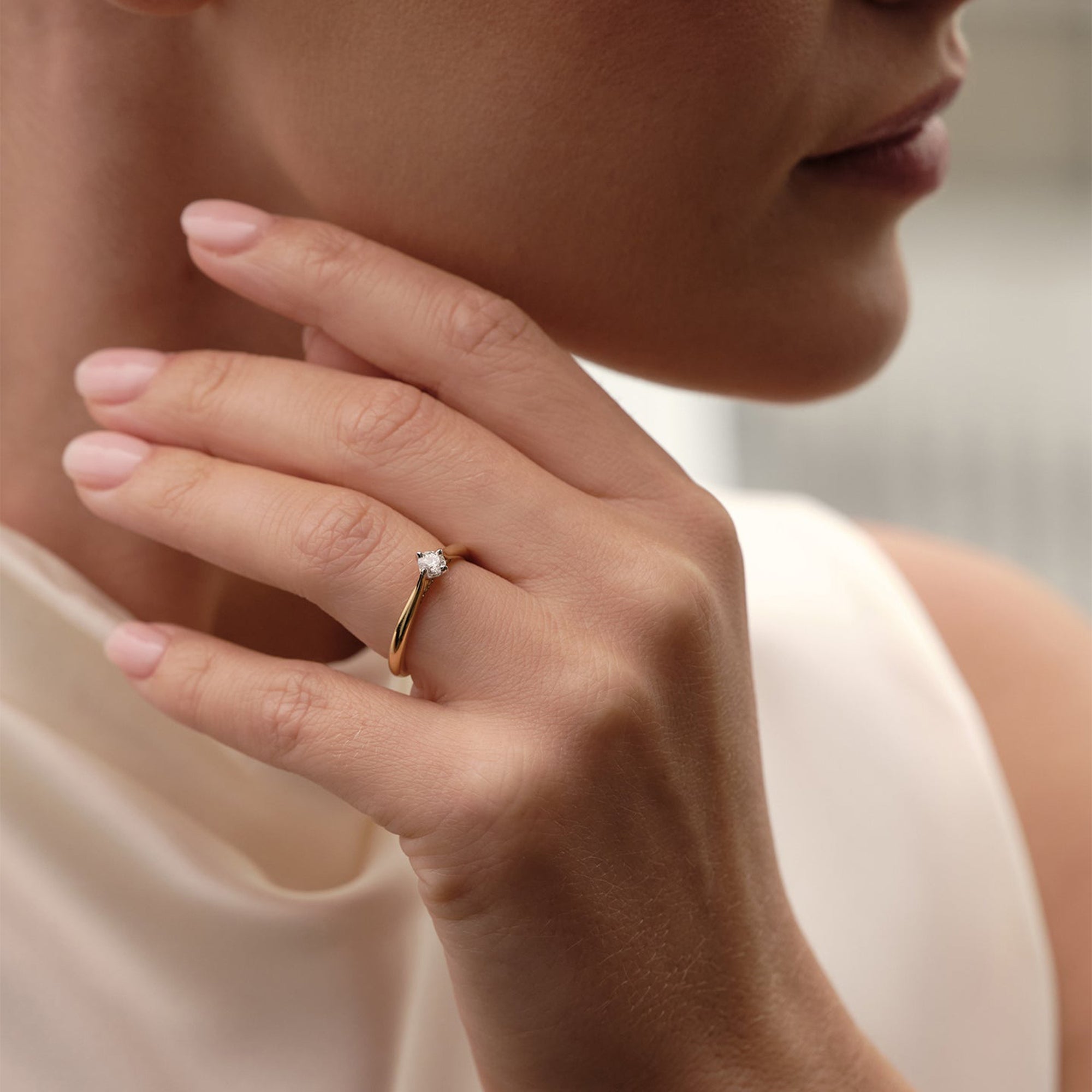 Boodles Brilliance Yellow Gold Diamond Engagement Ring 0.25 Carat