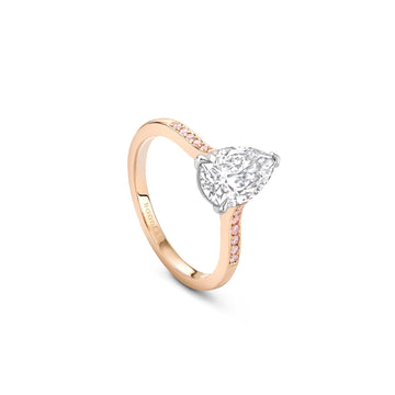 Harmony Pear Diamond Rose Gold Engagement Ring