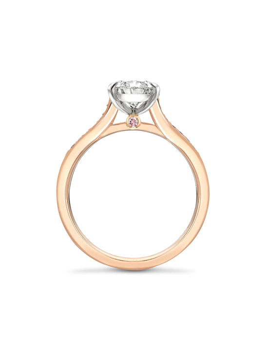 Harmony Pear Diamond Rose Gold Engagement Ring