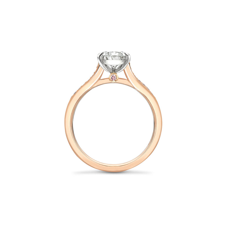 Harmony Pear Diamond Rose Gold Engagement Ring