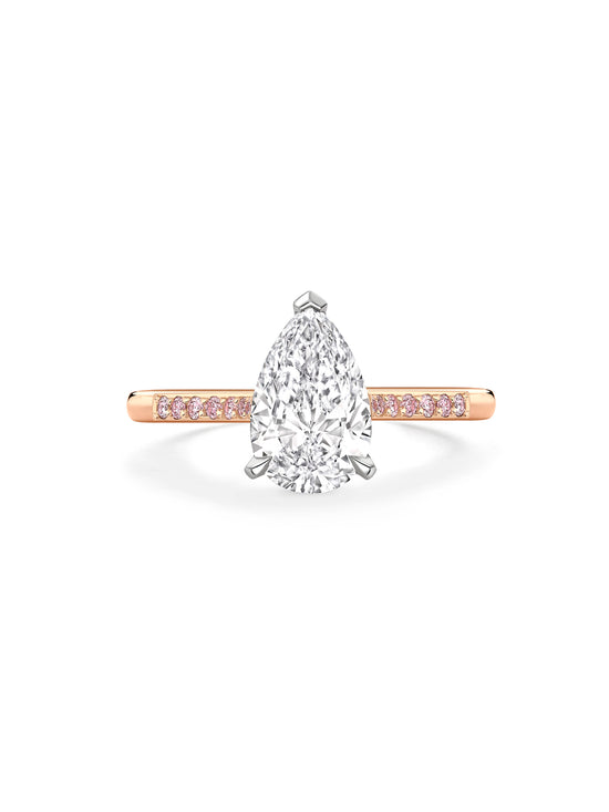 Harmony Pear Diamond Rose Gold Engagement Ring