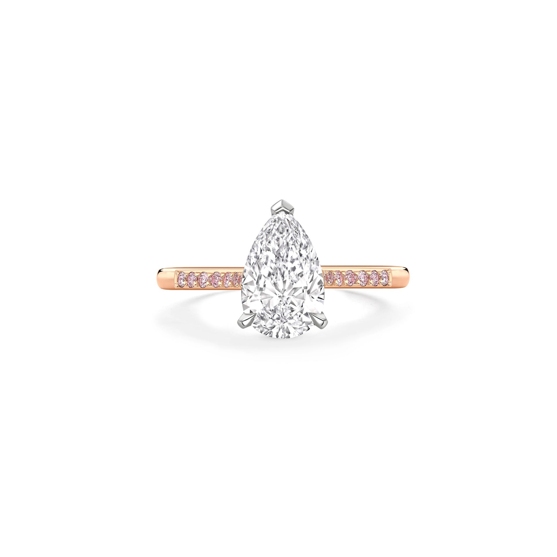 Harmony Pear Diamond Rose Gold Engagement Ring
