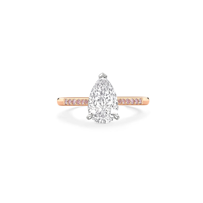 Harmony Pear Diamond Rose Gold Engagement Ring