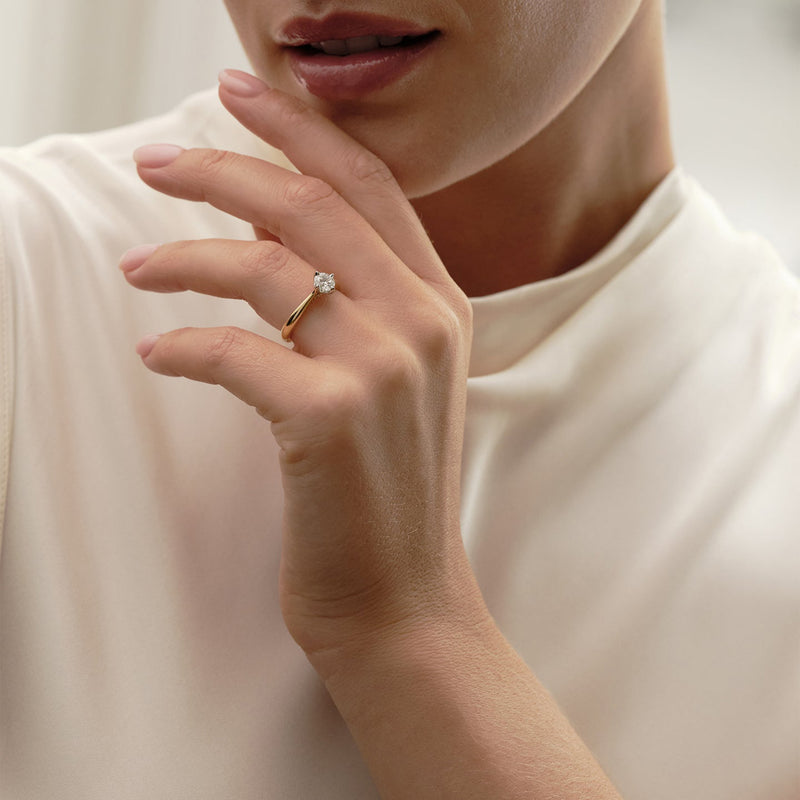 Boodles Brilliance Yellow Gold Diamond Engagement Ring 0.7 Carat FVS1