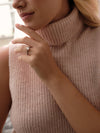 Trilogy Diavik Cushion Diamond Pink Diamond Shoulders Platinum Ring
