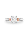 Trilogy Diavik Cushion Diamond Pink Diamond Shoulders Platinum Ring