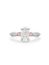 Trilogy Diavik Oval Diamond Pink Diamond Shoulders Platinum Ring