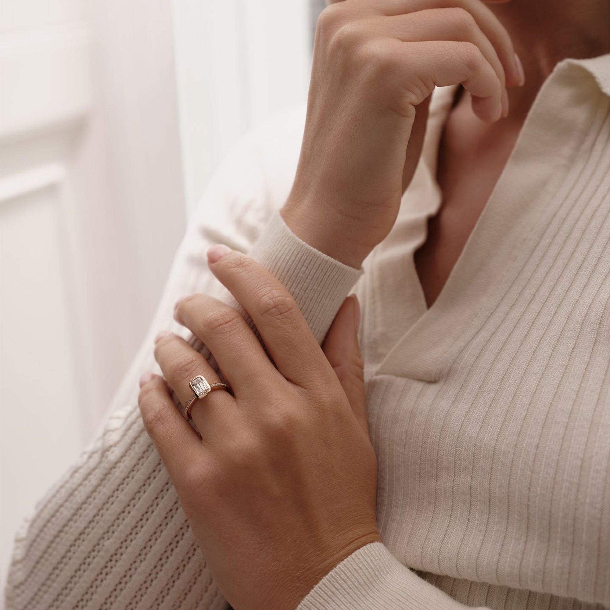 The Boodles Ashoka Rose Gold Diamond Engagement Ring