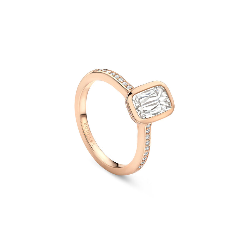 The Boodles Ashoka Rose Gold Diamond Engagement Ring