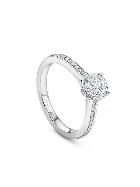 Harmony Round Brilliant Platinum Diamond Engagement Ring
